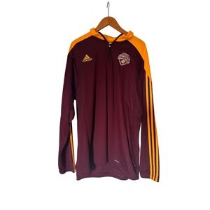 Womens Adidas 2XL Maroon & Gold Central Michigan  Champion Basketball Jacket